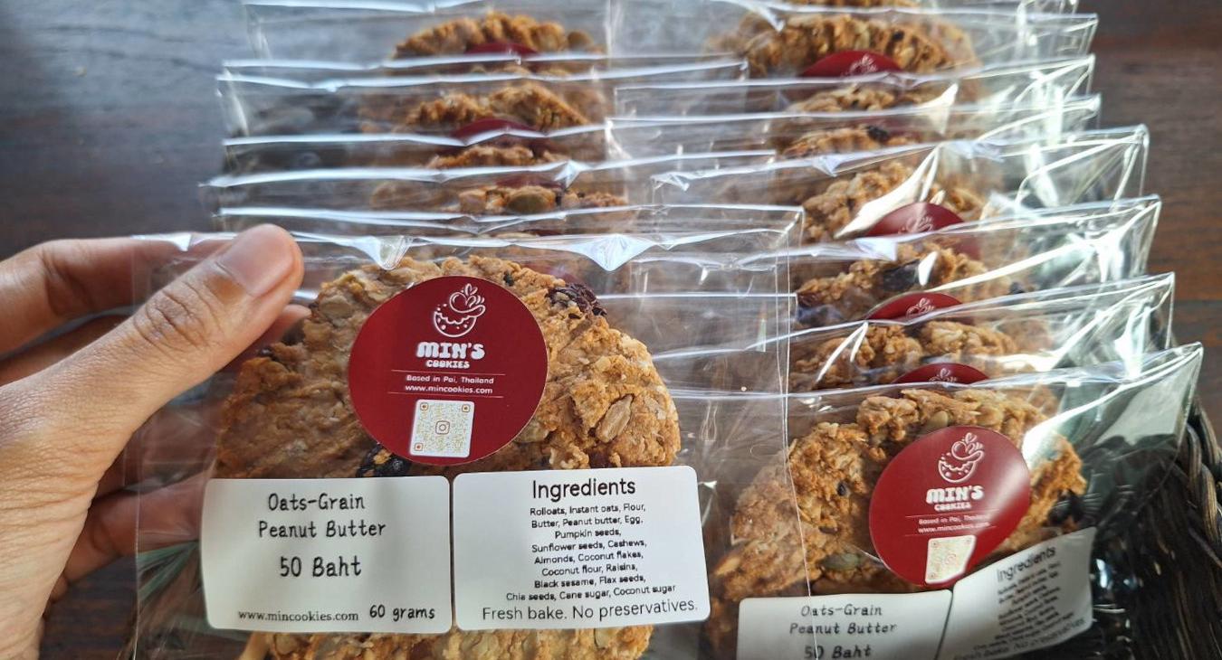 Oats-Grain Peanut Butter Cookies
